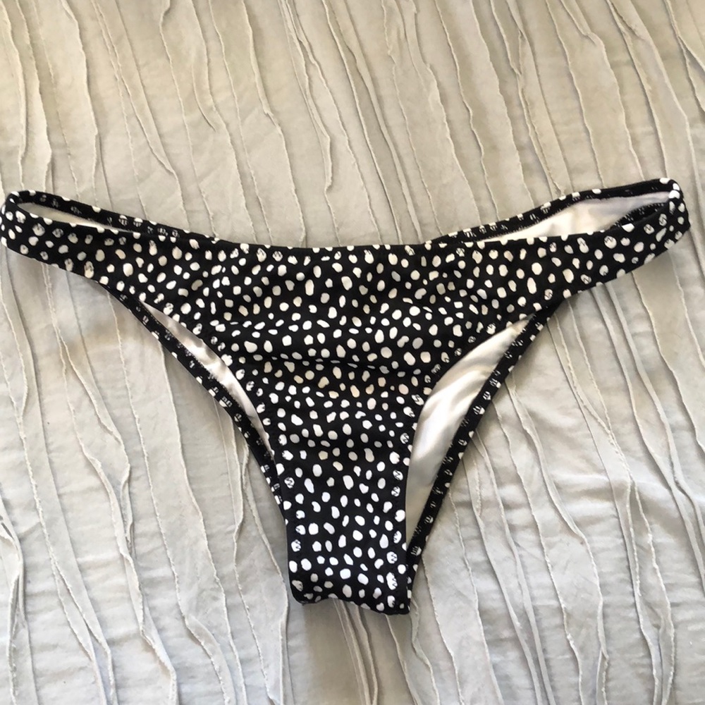Victoria’s Secret black polka dot swim bottoms